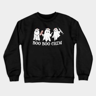 Funny Boo Boo Crew Ghost Nurse Spooky Halloween Gift Crewneck Sweatshirt